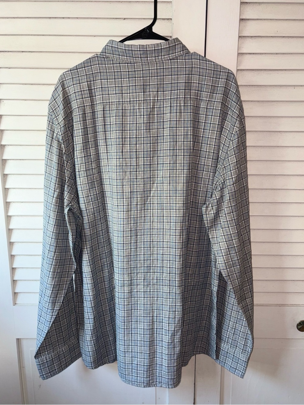 NWT Faherty Sunwashed Chambray Shirt XXL Silver Falls Plaid Supima Cotton - Picture 5 of 6